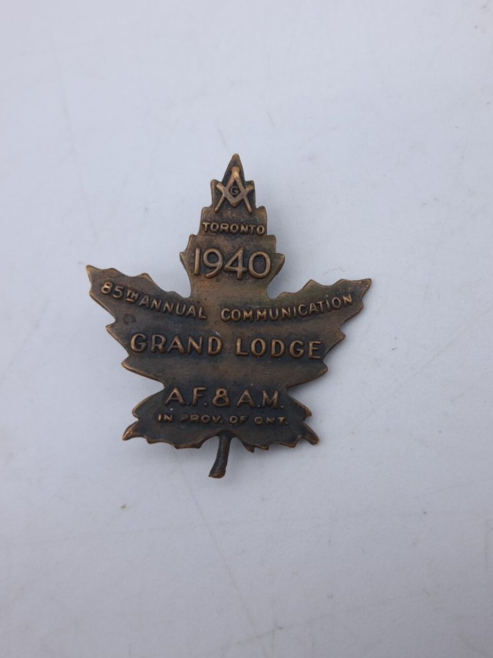 Masonic Grand Lodge PIn 1940
